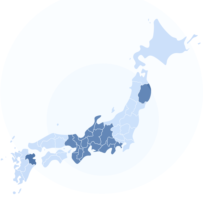 配送エリアの地図